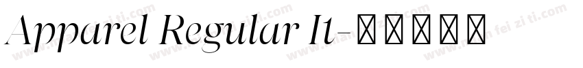 Apparel Regular It字体转换